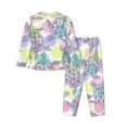 thumbnail image 2 of Bingfone Womens Pajama Sets Sea Turtles Print,Long Sleeve Loungewear Pajamas Set-Small, 2 of 9