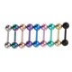 thumbnail image 2 of 9pcs Barbell Pendientes Ceja Color Plateado Perno prisionero de acero inoxidable calibre 16 Bola de 4 mm Sunnimix pernos de la barra con barra, 2 of 7