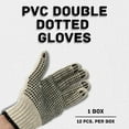 thumbnail image 2 of SSBM Cut Resistant Industrial Work Gloves Tan 7 Gauge PVC Dot Texture Wome's 9.5" Cotton/Poly Blend X-Large 1 Dozen (12 Pairs), 2 of 6