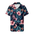 thumbnail image 5 of TTUHYWXI Hawaiian Shirts for Women Tropical Shirt Summer Beach Hawaii Button Down Short Sleeve Blouses Floral Tops Hawaii Outfits 2025 (Navy, XXL), 5 of 5