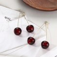 thumbnail image 2 of Nuevos pendientes de cereza roja a la moda, pendientes largos de cristal con forma de fruta dulce para mujer, regalo de joyería, accesorios colgantes con borlas ---- C --- Código de producto 76714 C, 2 of 5