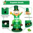 thumbnail image 3 of Resenkos 5 Feet St Patrick's Day Inflatable Decoration Leprechaun Sitting on Hat, 3 of 8