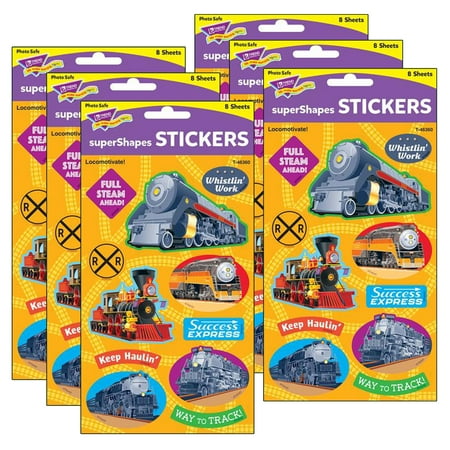UPC: 0194629111053 | TREND Locomotivate! Large superShapes Stickers 88 Per Pack 6 Packs