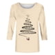 thumbnail image 4 of Awdenio - Blusas de manga larga para mujer, liquidación, moda juvenil, estampado navideño, camiseta holgada, mangas 3/4, blusa, cuello redondo, blusas casuales, 4 of 4