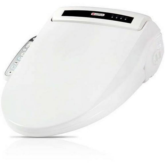 Lotus ATS-909 Elongated Smart Bidet Toilet Seat with PureStream, White