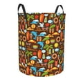 thumbnail image 2 of Balery Cute Beach Dolphin Round Laundry Basket with Handles Waterproof Freestanding Laundry Hamper for Clothes Toys in the Dorm and Family-Medium, 2 of 8