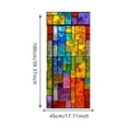 thumbnail image 2 of Stained Glass Window Privacy Film Static Cling - Rainbow Glass Decorative Sun Blocking Window Covering, Non-Adhesive Removable Stickers for Home & Office, 17.7" x 39.4", 2 of 6