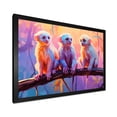 thumbnail image 2 of Designart "Joyous Monkeys in the Jungle" Animals Framed Wall Art Decor - Modern Farmhouse Purple Monkey Living Room Framed Canvas Art, 2 of 6