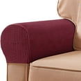 thumbnail image 4 of Hmgxay 2PC Sofa Armrest Cover, Elastic Armrest Protector for Sofas, Thickened Non-Slip Armrest Shield, All-Season Sofa Arm Rest Guard(Wine), 4 of 6
