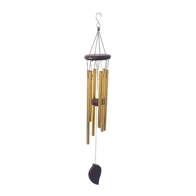 Classic Solid Wood Aluminum Tube Creative Metal Wind Chime Hanging Decoration Home Shop Decoration Craft Gift