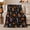 Candy Skeletons, variant on Ghost Pumpkin Scene Ghosts And Pumpkins Spooky Holiday Art Halloween Lovers Playful Harvest Motif Warm Flannel Blanket, Halloween Gift for Living Room and Family Room Home Decor