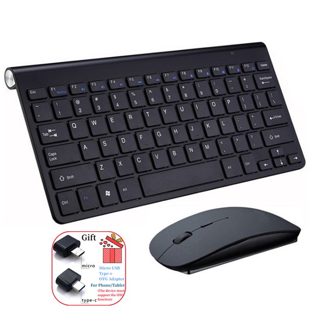 Teclado inalámbrico español hebreo coreano tailandés, ratón Combo 2,4G, Mini teclado inalámbrico portátil y ratón para Windows, Mac y Android