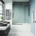 thumbnail image 3 of VIGO Elan Cass Aerodynamic 56 to 60 in. W x 66 in. H Sliding Frameless Tub Door in Matte Black with 3/8 in. Clear Glass, 3 of 13