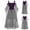 Purple, variant on Azrian Women Plus Size Solid Cold Shoulder Butterfly Sleeve Lace Up Halloween Dress