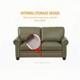 thumbnail image 2 of Modern Living Room Faux Leather Loveseat 59.45"L x 31.89"W x 34.5"H with Solid Wood Frame, 2 of 10
