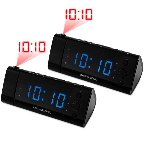 Magnasonic USB Charging Alarm Clock Radio with Time ...