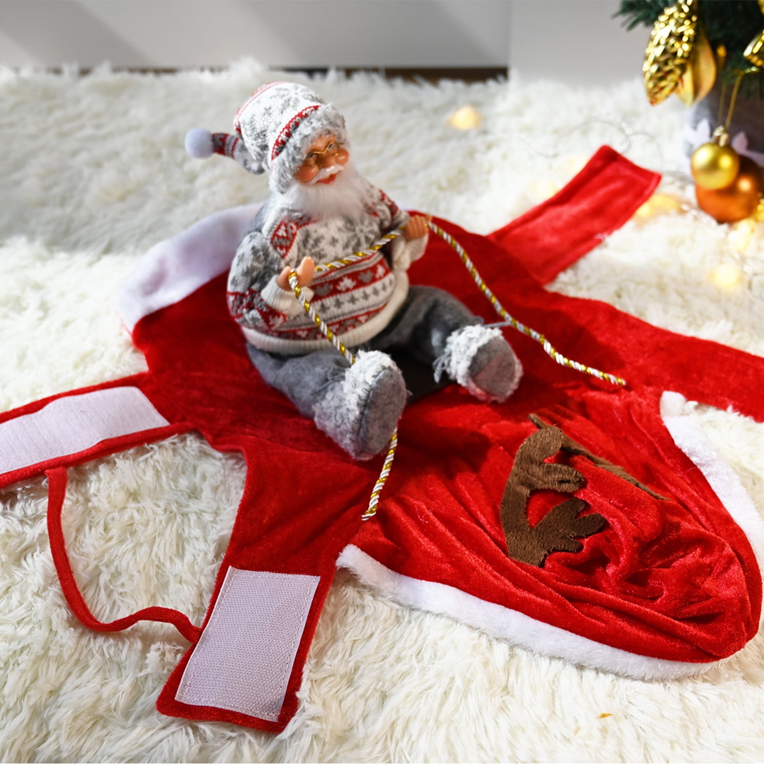 Santa Dog Costume, Christmas Pet Clothes Santa Claus Riding, Pet