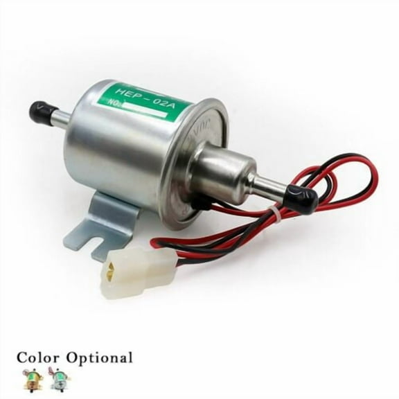 Silver Universal 12V Electric Fuel Pump for Petrol Gasoline HEP-02A Low Pressure