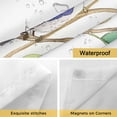 thumbnail image 4 of Spring Animals No Hooks Shower Curtain with Snap-in Liner Watercolor Bird Gradient Color Leaf Farmhouse Shower Curtains for Bathroom, Waterproof, Easy Install, Washable 72"x78", 4 of 9