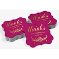 thumbnail image 4 of Inkdotpot Real Gold Foil Thanks For Celebrating With Us Bridal Shower-Baby Shower-Retirement-Wedding-Birthday Tags Favor Bracket Shape Hang Pack Of 50 Paper Tags, 4 of 7