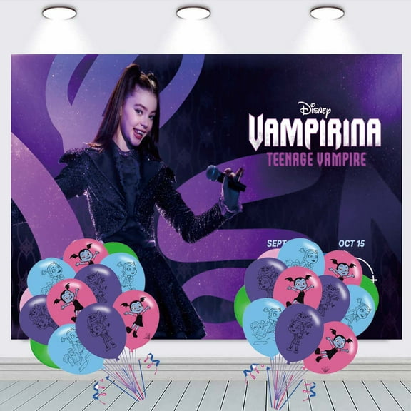 Vampirina Birthday Balloons Party Supplies Banner Backdrop Background Taspestry Poster Wall Decor