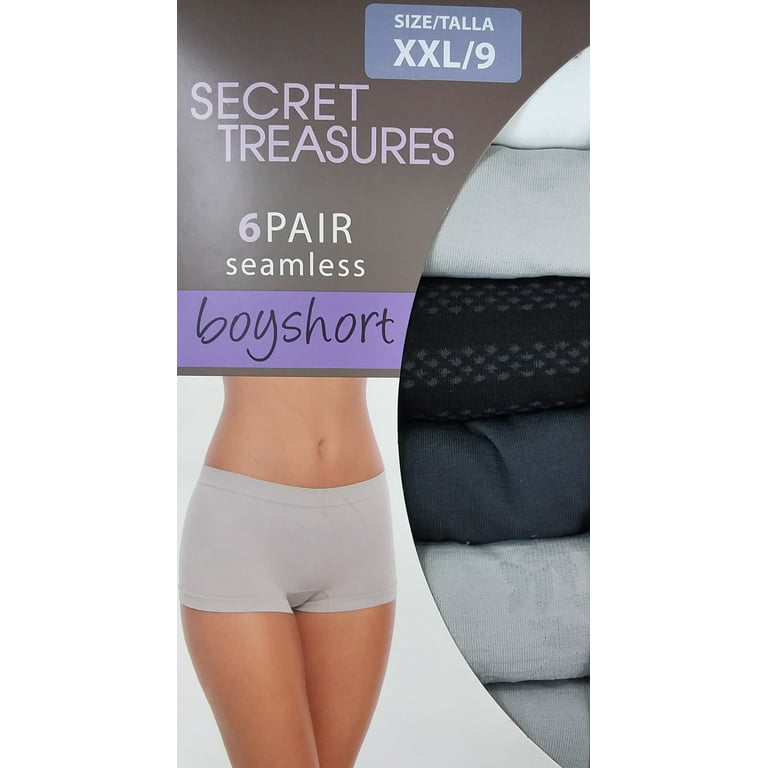 Secret Treasures Women's Seamless Boyshort Panties, 6-Pack 