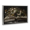 thumbnail image 2 of Stupell Industries Contemporary Antique Floral Open Book Gray Floating Frame Canvas Art, 25 x 17, by Jacky Ngan, 2 of 8