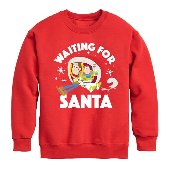 Toy Story - Waiting For Santa - Toddler And Youth Crewneck Fleece Sweatshirt