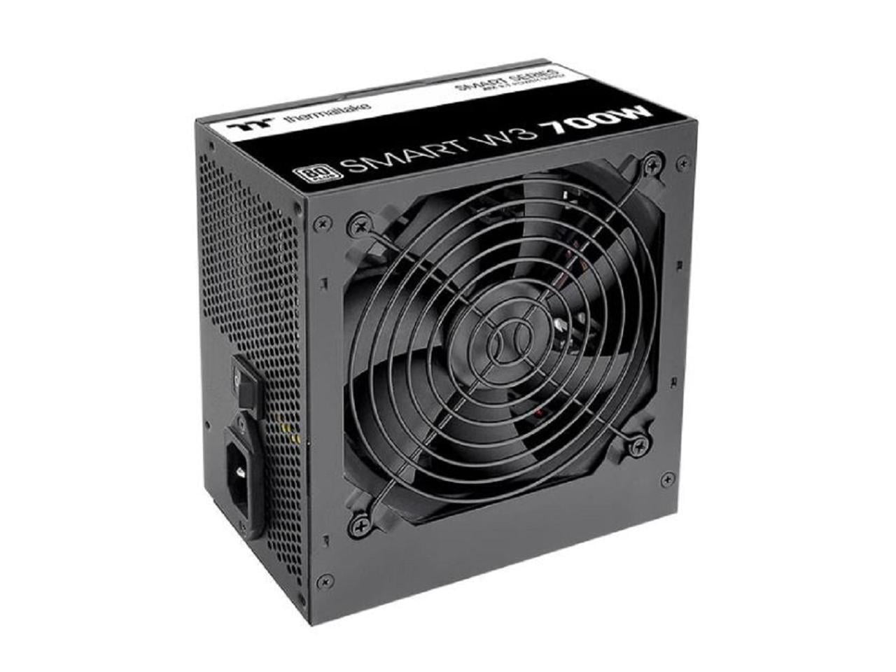 Thermaltake Smart W3 SP3-700AH2NLW 700W Power Supply - Black - Internal - 120 V AC, 230 V AC Input - 3.3 V DC, 5 V DC, 12 V DC, -12 V DC, 5 V SB Output - 700 W - Active PFC - 1 +12V Rails - PCI Exp...