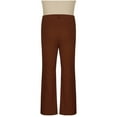thumbnail image 5 of YUGYXL 70s Disco Pants for Men Bell Bottom Dress Pants Stylish Dancing Stage Performance Pants Flat Front Stretch Flared Pants Coffee L, 5 of 8