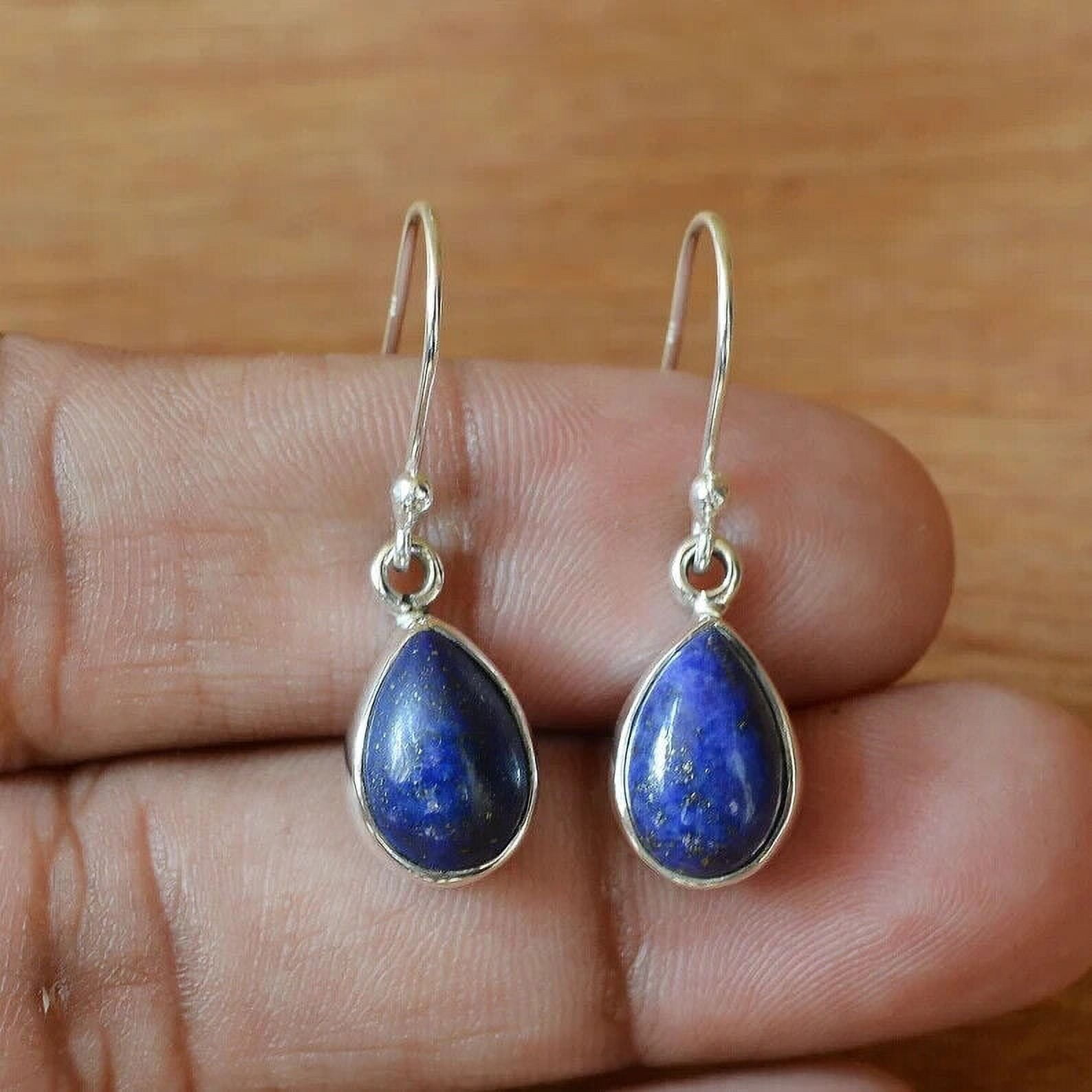 Boucles D'oreilles Lapis Lazuli - Argent 925 - Clous Unisexe