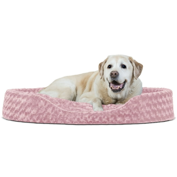 FurHaven Pet Dog Bed | Oval Ultra Plush Pet Bed for Dogs ...