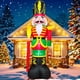 thumbnail image 3 of Decoración inflable navideña de Papá Noel para el hogar, alce navideño al aire libre, trineo tirado por ciervos, decoración para jardín, fiesta, accesorio con luz LED, 3 of 5