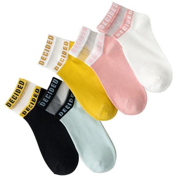 WORGEOUS 5 Pairs Extra Small Compression Socks Balance Shoes Women Miss