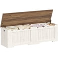 thumbnail image 6 of Hzuaneri Extra Large Storage Chest, 59" Lift Top Storage Bench with 2 Safety Hinges, Entryway Shoe Bench, Supports 330 lb, Easy Assembly, Rustic White, 6 of 8