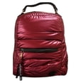 thumbnail image 1 of Mochila casual marca Luxo Brand modelo UNIBELLA de nylon sintética satinado acolchada color vino, 1 of 5