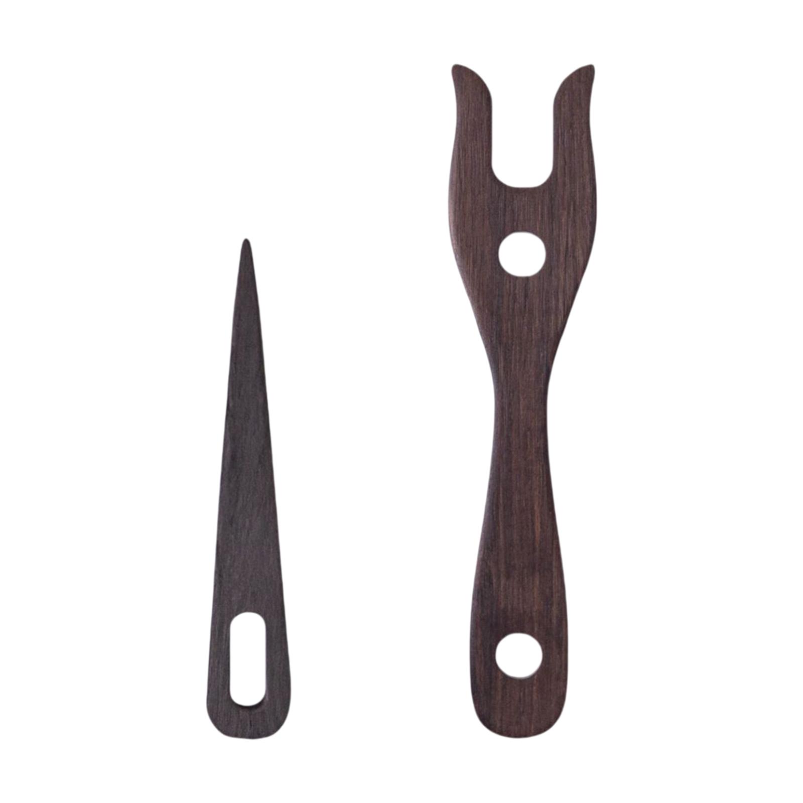 7 Fourchettes à Tisser En Bois De Hêtre - Outils DIY Pour Bracelets, Colliers, Tressage - Idéal Débutants