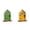 Green+Yellow, variant on VINOIC Garden Gnome Statue, Outdoor Yard Art Decor for Patio Lawn Landscape Decoration