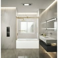 thumbnail image 2 of Kingston Brass KVTAP6031L22T7 60-Inch Acrylic Rectangular 3-Wall Anti-Skid Alcove Tub Combo with Tub Door (Left Hand Drain) in White/Brushed Brass, 2 of 9