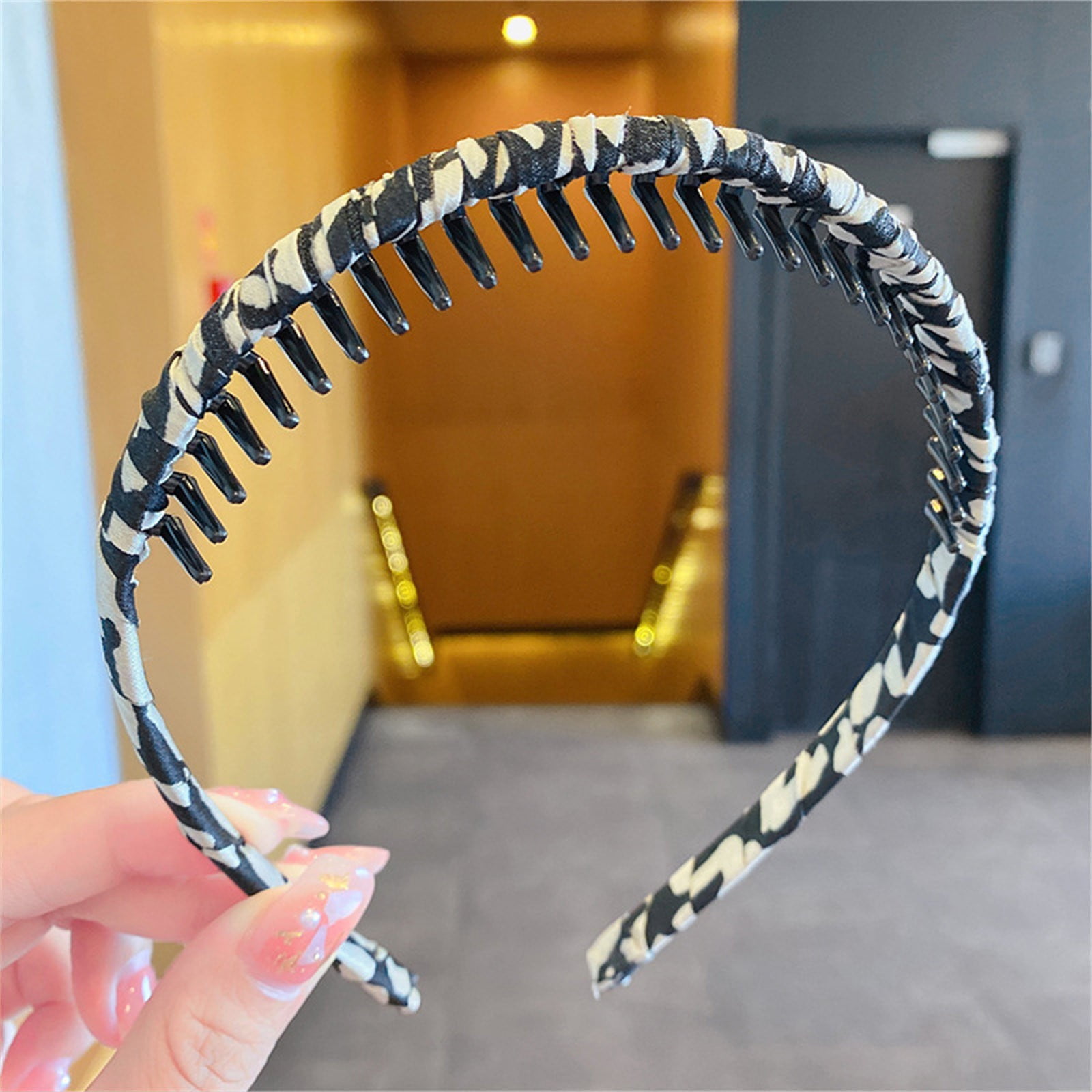 feiboyy teeth headbands for women multicolors non slip tooth comb