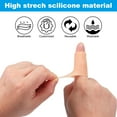 thumbnail image 3 of Protectores de dedo Uxcell, 10 piezas de fundas de silicona para dedos, tapa de guardia de pulgar, protección de dedos de gel para reparación, artritis, deportes, 2"x0.8" color de piel, 3 of 6