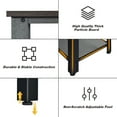 thumbnail image 4 of Costway Table Console avec Étagère de Rangement Cadre en Métal Aspect Bois Table d'Entrée Argent, 4 of 7
