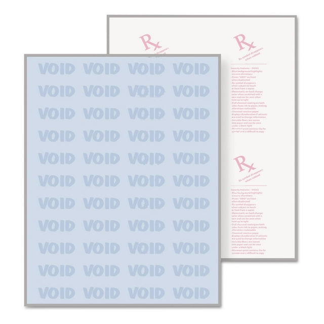 DocuGard Premier Medical Security Paper for Printing Prescriptions and Preventing Fraud, CMS Approved, 10 Security Features, Laser and Inkjet Safe, Blue, 8