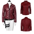 thumbnail image 2 of Disfraz de Claire para cosplay, chaqueta de cuero roja, disfraz para fiesta de carnaval y Halloween para mujer adulta, 2 of 5