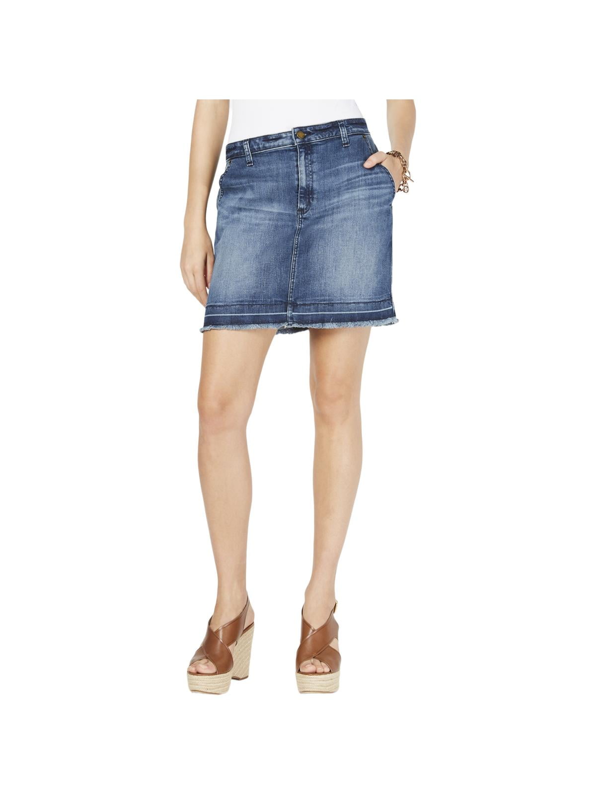 cargo denim skirt