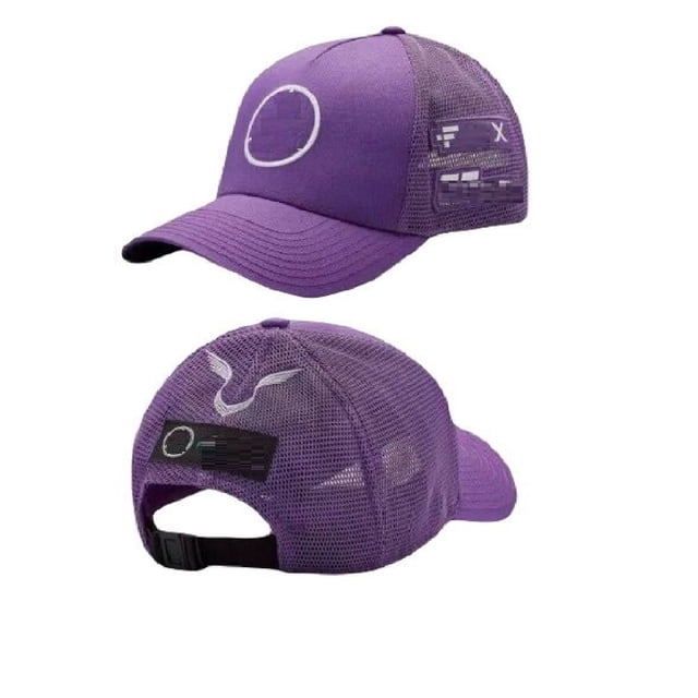 Gorra Lewis Camionero Trucker Morada Purple Hamilton Logo Bordado