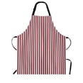 thumbnail image 1 of Beabes Delantal de cocina con patrón de rayas verticales rojas, simple, sin fin, retro, blanco, rojo, líneas rojas, delantal de cocina para chef, restaurante, limpieza del hogar, pintura de servicio,, 1 of 5