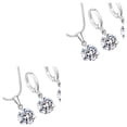 thumbnail image 2 of Wisewang Pendentif Rétro simple en Argent Sterling pour Femmes, Mode, Bijoux de Haute Qualité, zircon Cristal, 2Ensemble, 2 of 6