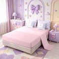 thumbnail image 3 of Manfei Purple Flowers Bow 7pcs Queen Bedding,Cartoon Cute Goose Bedding Comforter Set Queen,Pink Reversible, 3 of 7