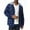 Blue, variant on Men Casual Button Down Flannel Hoodies, Men's & Big Men's Hooded Flannel Shirt with Long Sleeves for Spring and Autumn, Single-layer without fleece, Sizes M-3XL